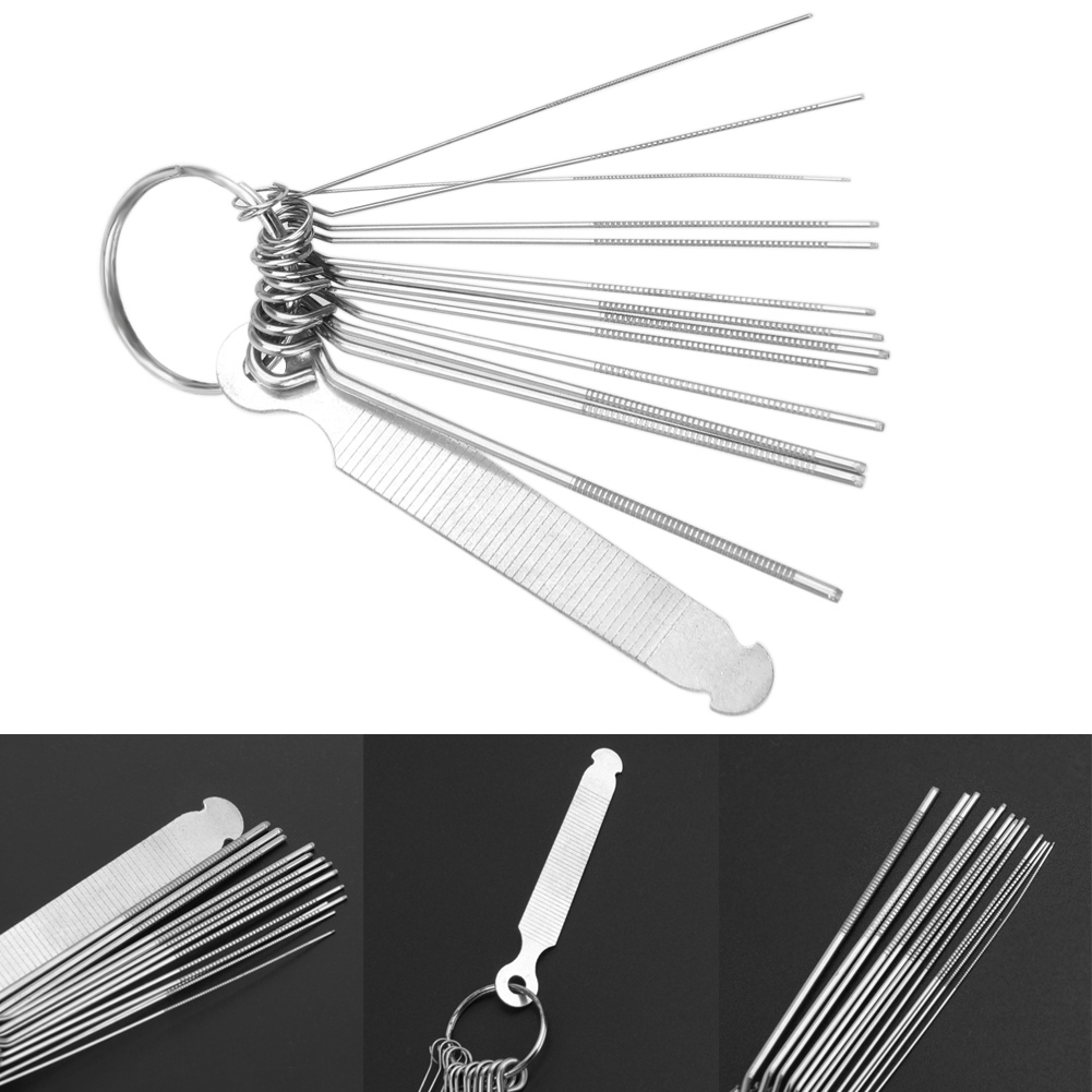 thumbnail image 4 of Juego de limado de ranuras para varillas de sierra profesional piezas de guitarra Musical de repuesto herramientas de reparación de guitarra DIY de acero inoxidable accesorios de música, 4 of 9