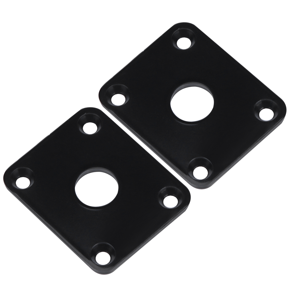 thumbnail image 3 of Placas de enchufe de salida de guitarra cuadradas para bajo LP negro 2 uds, 3 of 9