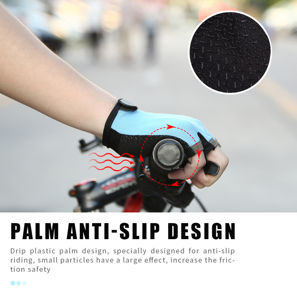 thumbnail image 5 of Guantes de ciclismo de medio dedo Antideslizante Transpirable MTB Bike Hombres Mujeres Guante deportivo, 5 of 7