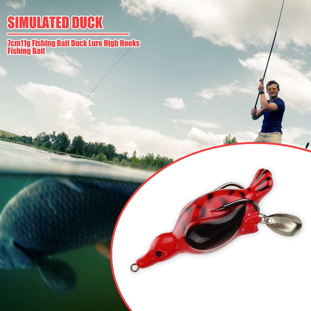 thumbnail image 4 of 7cm 11g Pesca al aire libre Realista Wobblers Cebo Simulación Pato Señuelo de pesca, 4 of 6